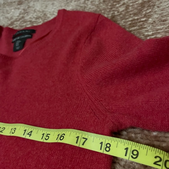 TAHARI. PURE LUXE‎ 100% Cashmere Coral Women’s Sweater Sz M - Picture 7 of 8